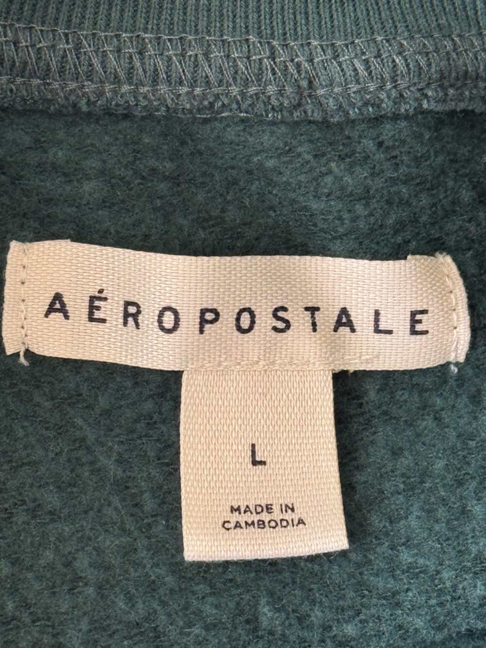 Aeropostale Teal New York Quarter-Zip Sweatshirt - Picture 4 of 5